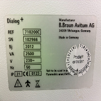 Bbraun Dialog+ Evo - Dialysis image 3